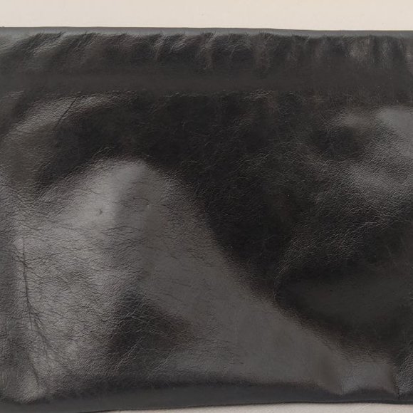BRIXTON Vintage Black Leather  Clutch - Picture 3 of 6